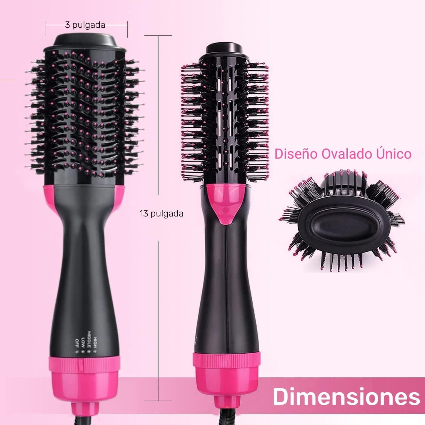 Cepillo Secador 4 En 1 Multifuncional Para Todo Tipo De Cabello