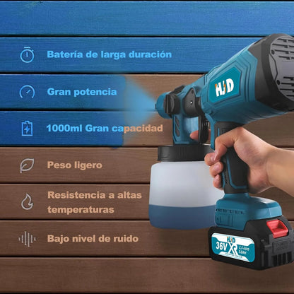 Pistola de Pintura Inalámbrica Portátil (Cualquier Tipo de Pintura)