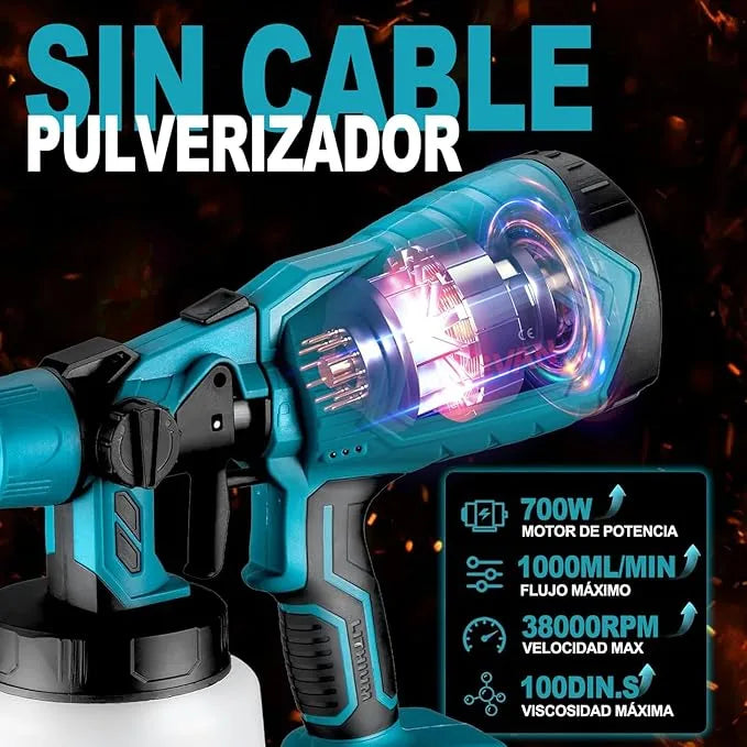 Pistola de Pintura Inalámbrica Portátil (Cualquier Tipo de Pintura)