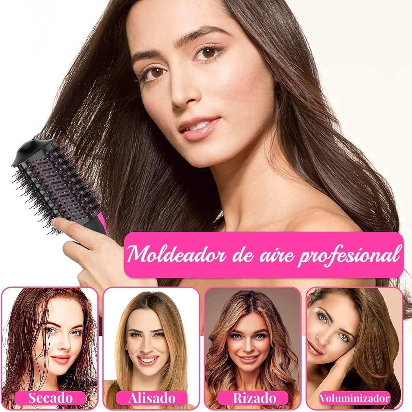 Cepillo Secador 4 En 1 Multifuncional Para Todo Tipo De Cabello