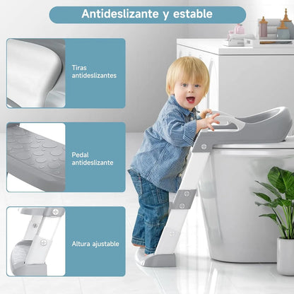 Asiento Entrenamiento para Ir Al Baño Con Escalera Para Bebés