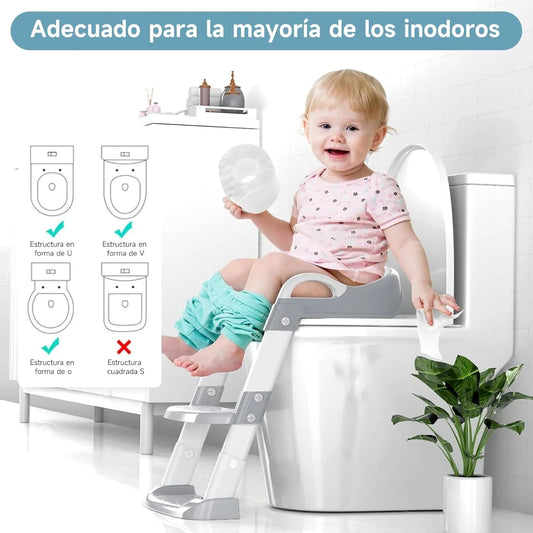 Asiento Entrenamiento para Ir Al Baño Con Escalera Para Bebés
