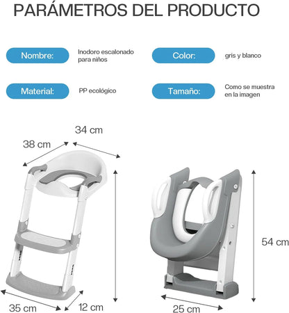 Asiento Entrenamiento para Ir Al Baño Con Escalera Para Bebés