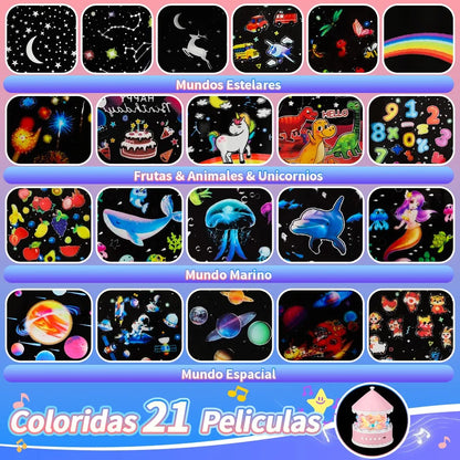 Luz Nocturna con Proyector de Estrellas