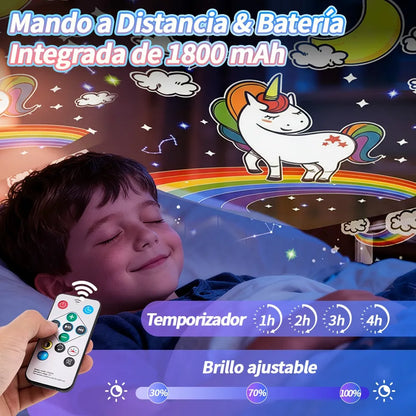 Luz Nocturna con Proyector de Estrellas