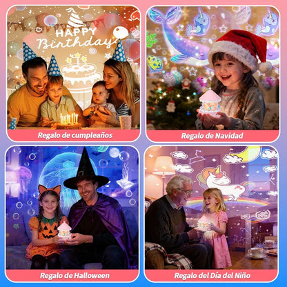 Luz Nocturna con Proyector de Estrellas