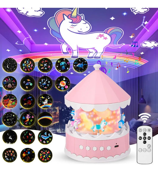 Luz Nocturna con Proyector de Estrellas