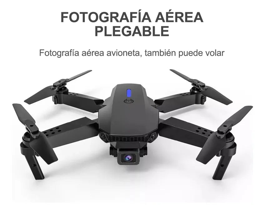 Mini Drone Con Cámara 4k Negro 2.4ghz 2 Baterías Negro Orfeld