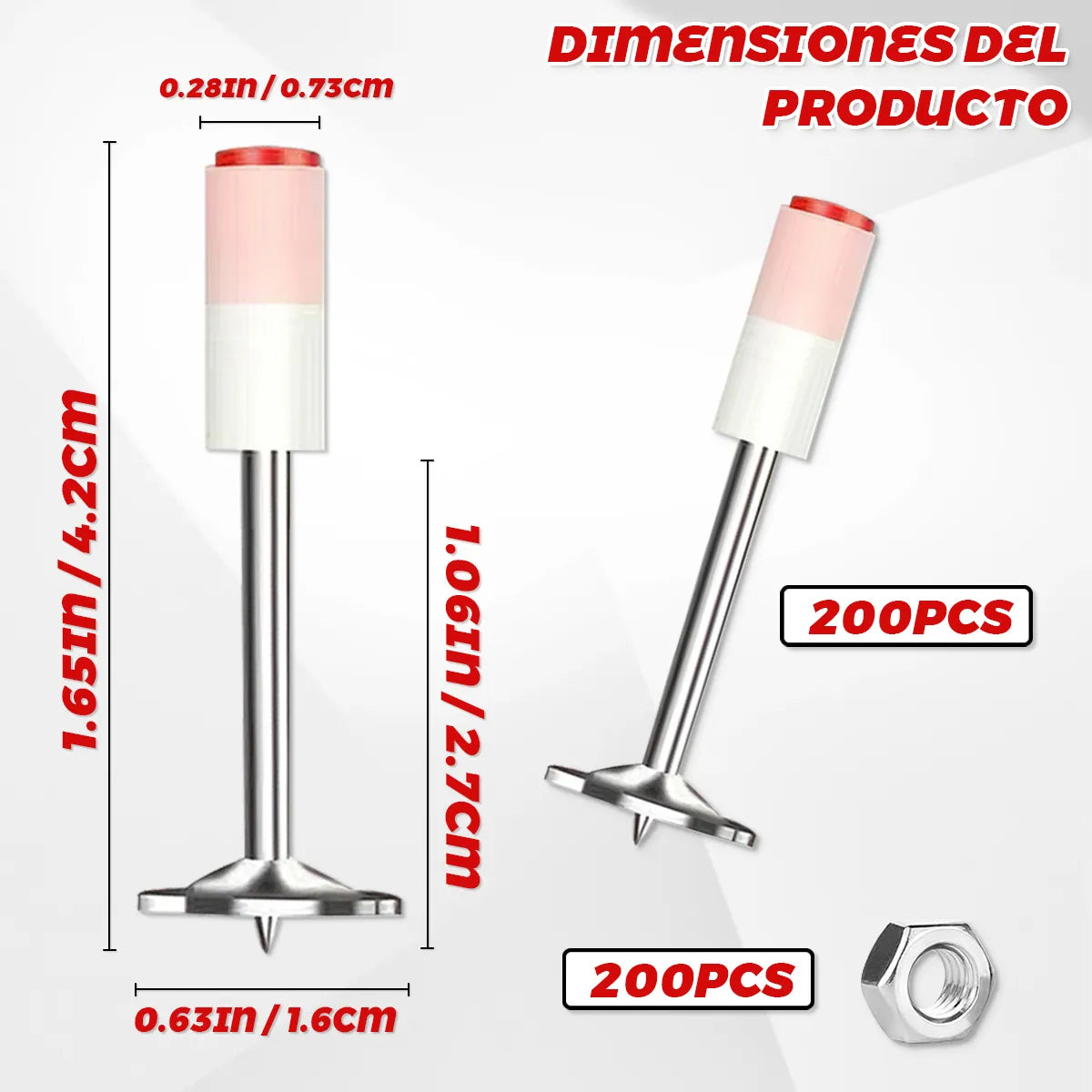 200pcs Para Remaches De Pistola De Clavos