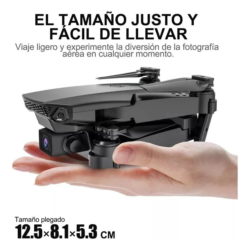 Mini Drone Con Cámara 4k Negro 2.4ghz 2 Baterías Negro Orfeld