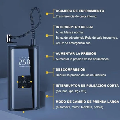 Compresor de Aire Portátil 3 en 1
