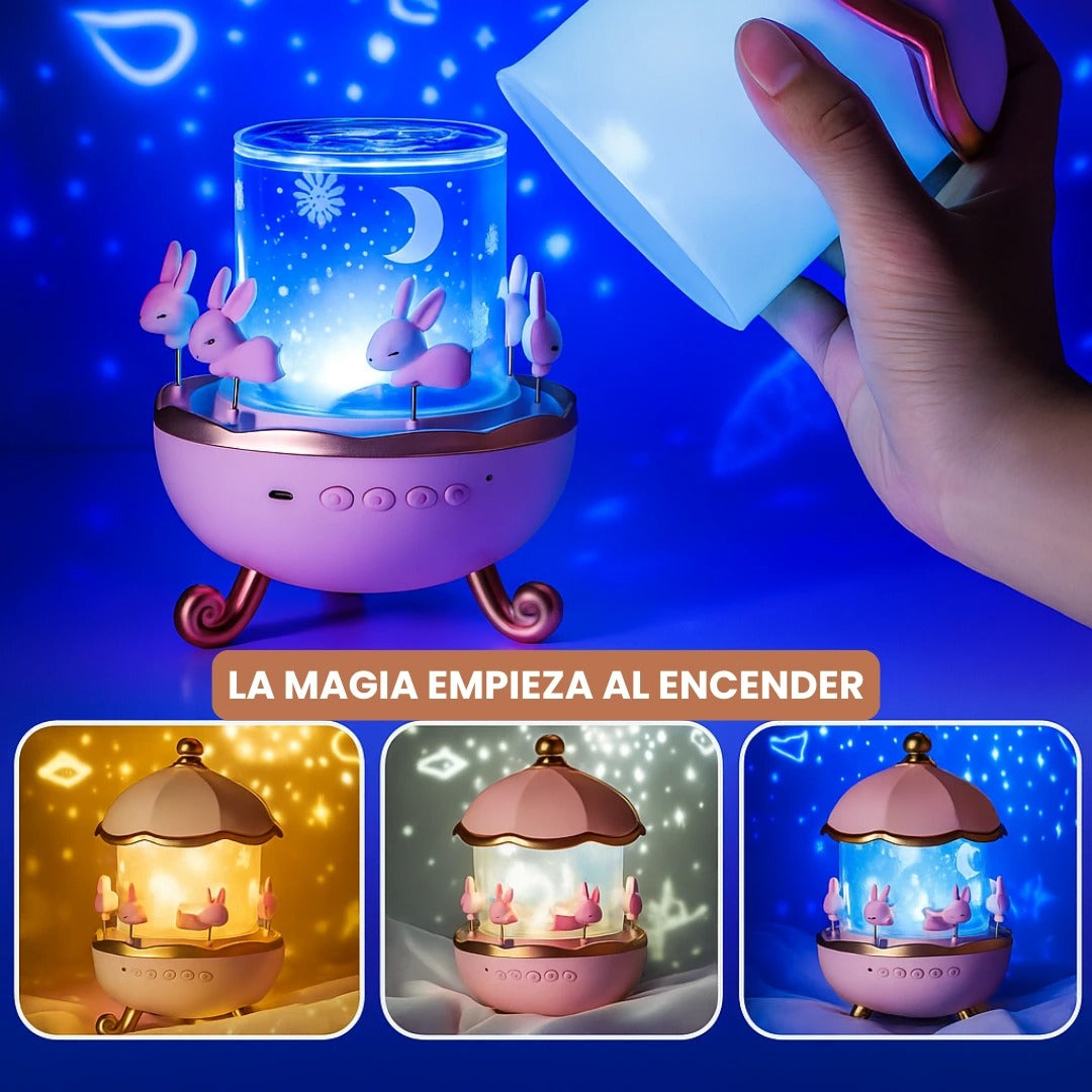 Luz Nocturna con Proyector de Estrellas