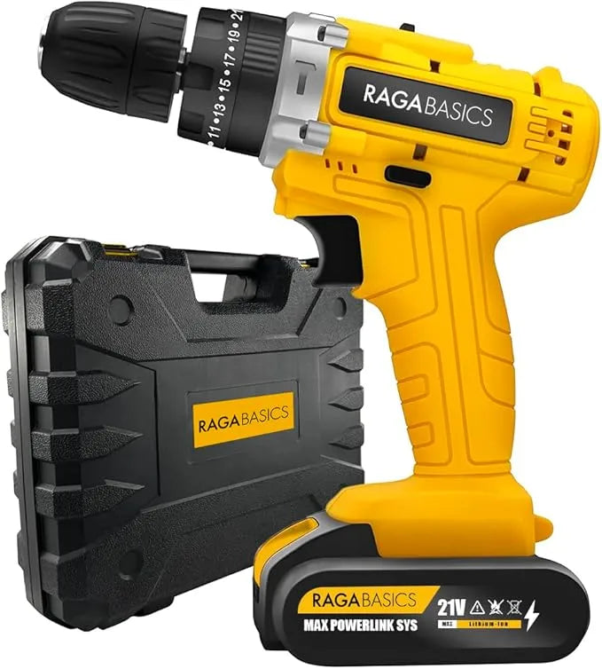 Taladro Eléctrico y Inalámbrico de 21V, Herramienta Profesional 3 en 1